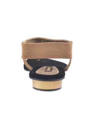 gold back strap sandal - 14422812 - Standard Image - 3