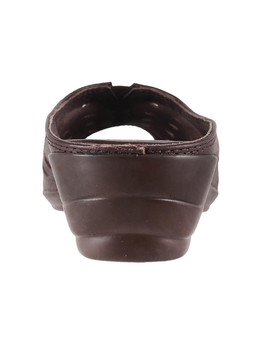 brown pu slip on wedges - 14422822 - Zoom Image - 3