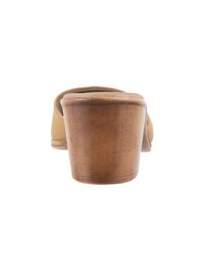 beige pu slip on sandals - 14422894 - Standard Image - 3