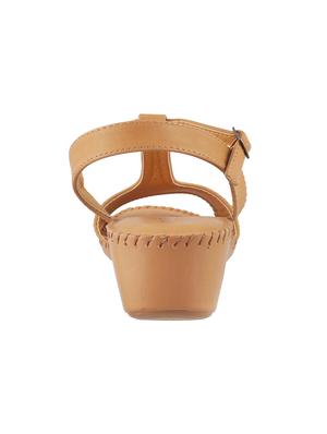 tan ankle strap wedge - 14422945 - Standard Image - 3