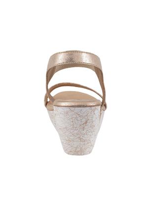 gold pu back strap wedges - 14423056 - Standard Image - 3