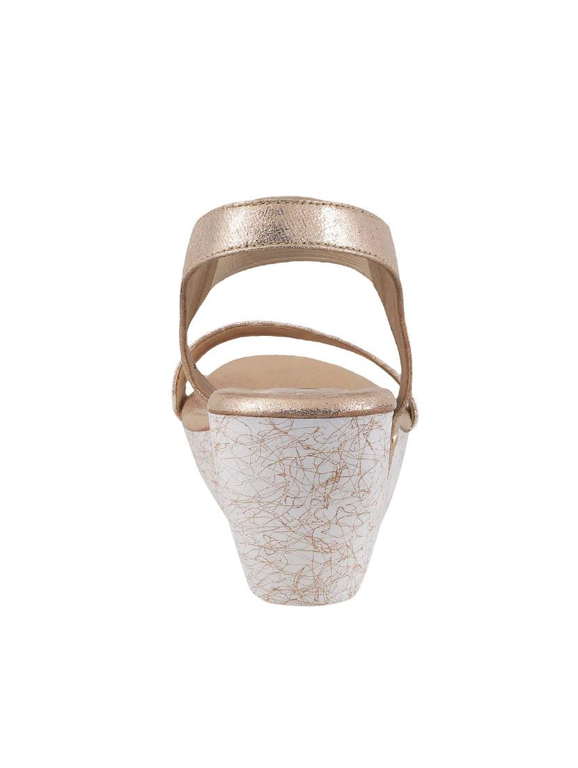 gold pu back strap wedges - 14423056 - Zoom Image - 3