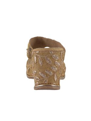 gold open thong wedge - 14423064 - Standard Image - 3