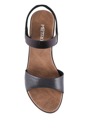 black pu back strap sandals - 14423122 - Standard Image - 3