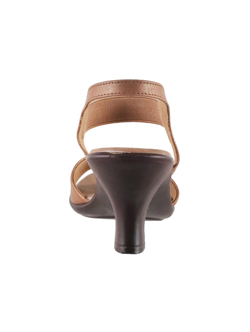 gold pu back strap sandals - 14423123 - Zoom Image - 3