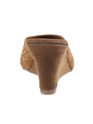 gold sheet slip on wedges - 14423181 - Standard Image - 3
