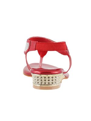 red sheet back strap sandals - 14423194 - Standard Image - 3