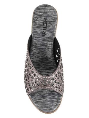 grey pu slip on wedges - 14423197 - Standard Image - 3