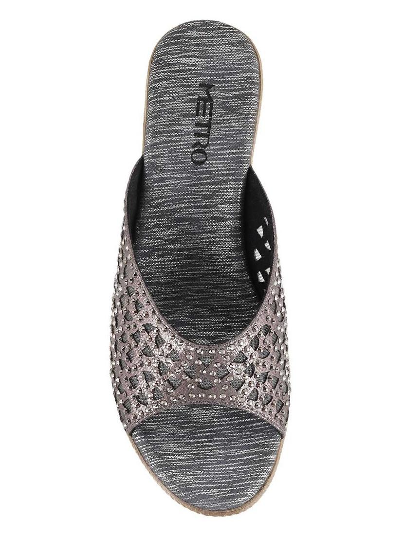 grey pu slip on wedges - 14423197 - Zoom Image - 3