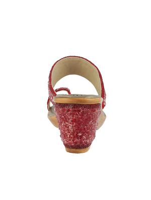 maroon one toe wedge - 14423207 - Standard Image - 3