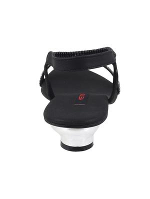 black sheet back strap sandals - 14423232 - Standard Image - 3