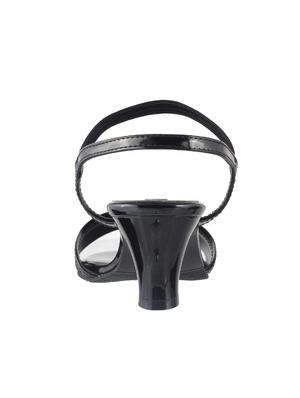 black sheet back strap sandals - 14423236 - Standard Image - 3