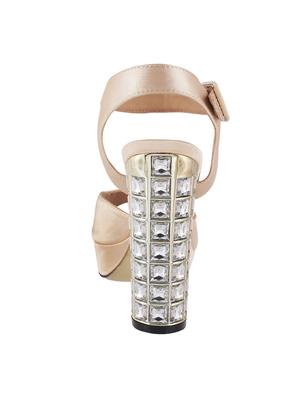 gold ankle strap sandal - 14423242 - Standard Image - 3