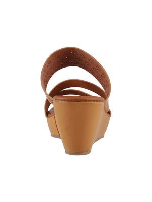 tan pu slip on wedges - 14423256 - Standard Image - 3