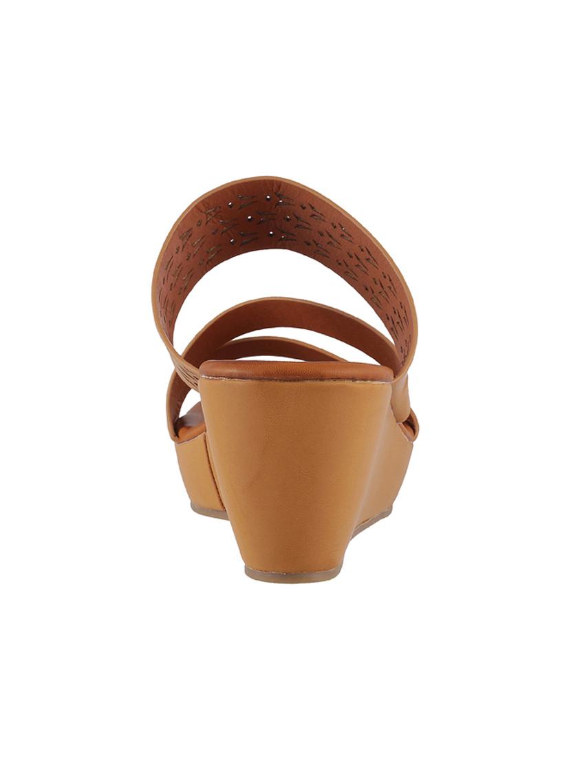 tan pu slip on wedges - 14423256 - Zoom Image - 3