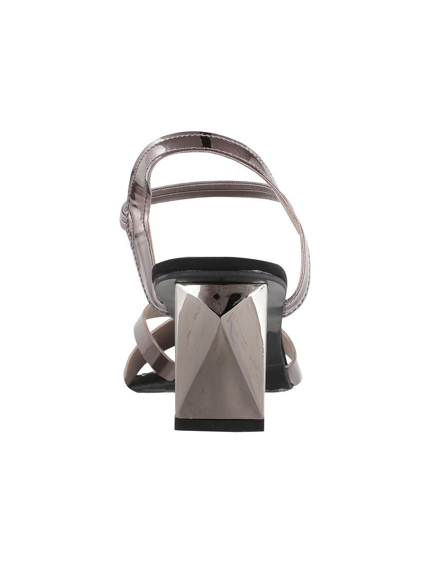 grey sheet back strap sandals - 14423262 - Zoom Image - 3