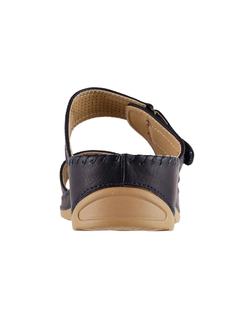 navy leather slippers - 14423264 - Zoom Image - 3
