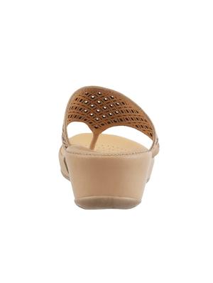 beige open thogn wedge - 14423276 - Standard Image - 3
