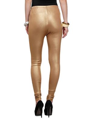 gold viscose leggings - 14424584 - Standard Image - 3