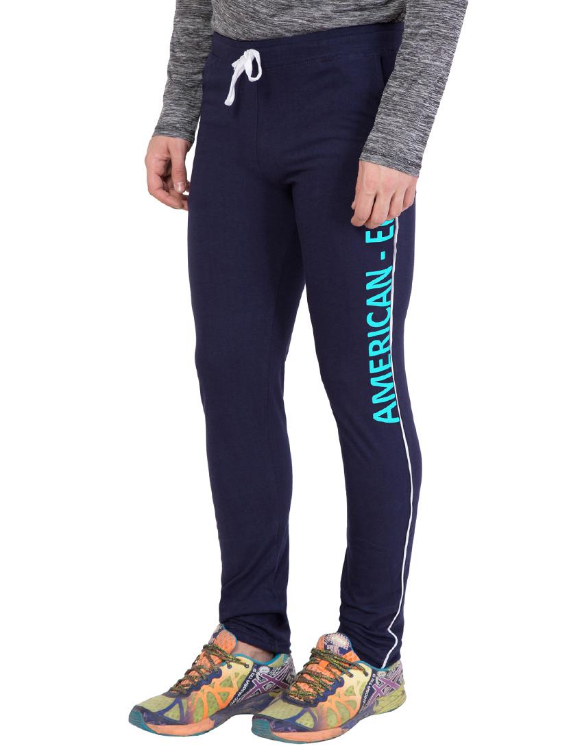 navy blue cotton track pant - 14424801 - Zoom Image - 3