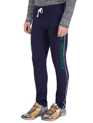 navy blue cotton track pant - 14424807 - Standard Image - 3