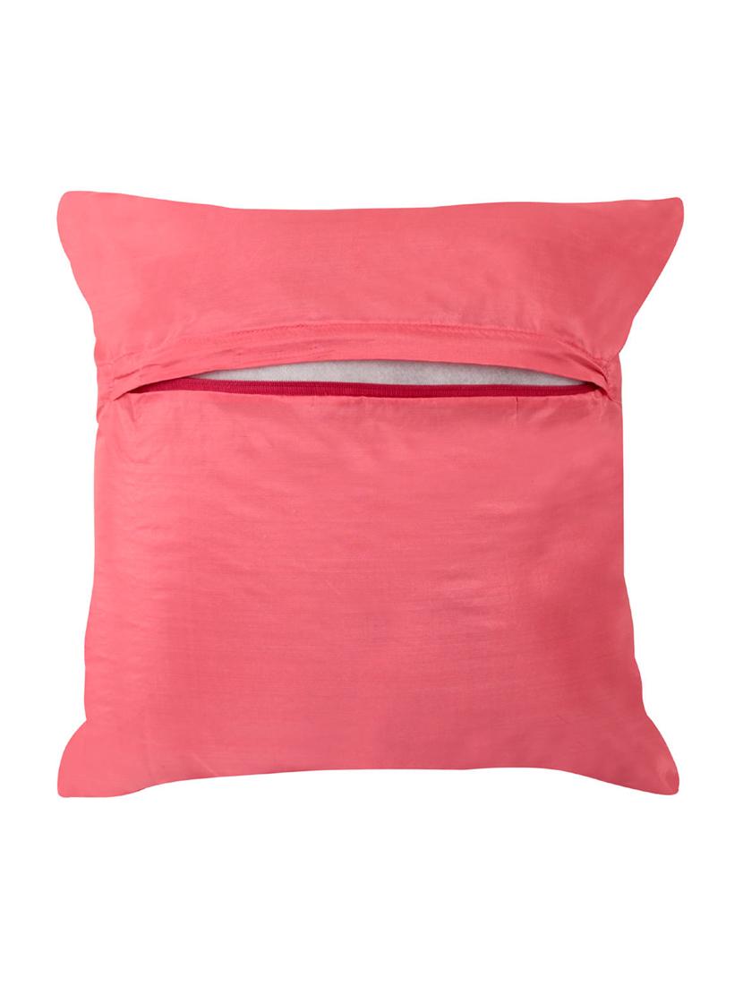 Poly Silk Single Rajasthani Traditional Cushion Cover By Rajrang - 14425215 - Zoom Image - 3