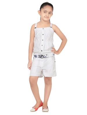 white cotton playsuit - 14426576 - Standard Image - 3