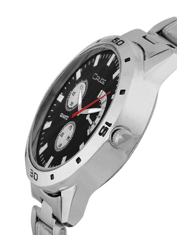Crude combo of 2 Stainless Steel men's watch-rg741 with white & Black Dial - 14427054 - Zoom Image - 6