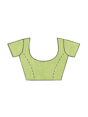 The Chennai Silks green bordered saree with blouse - 14428998 - Standard Image - 3