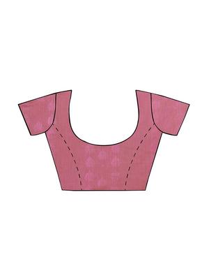 pink cotton silk woven saree with blouse - 14429024 - Standard Image - 3