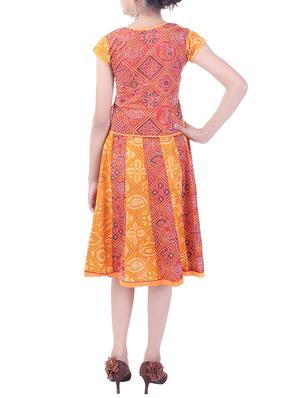 yellow and red cotton skirt set - 14429041 - Standard Image - 3