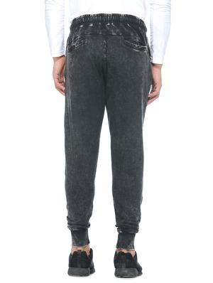 black cotton full length track pant - 14430847 - Standard Image - 3