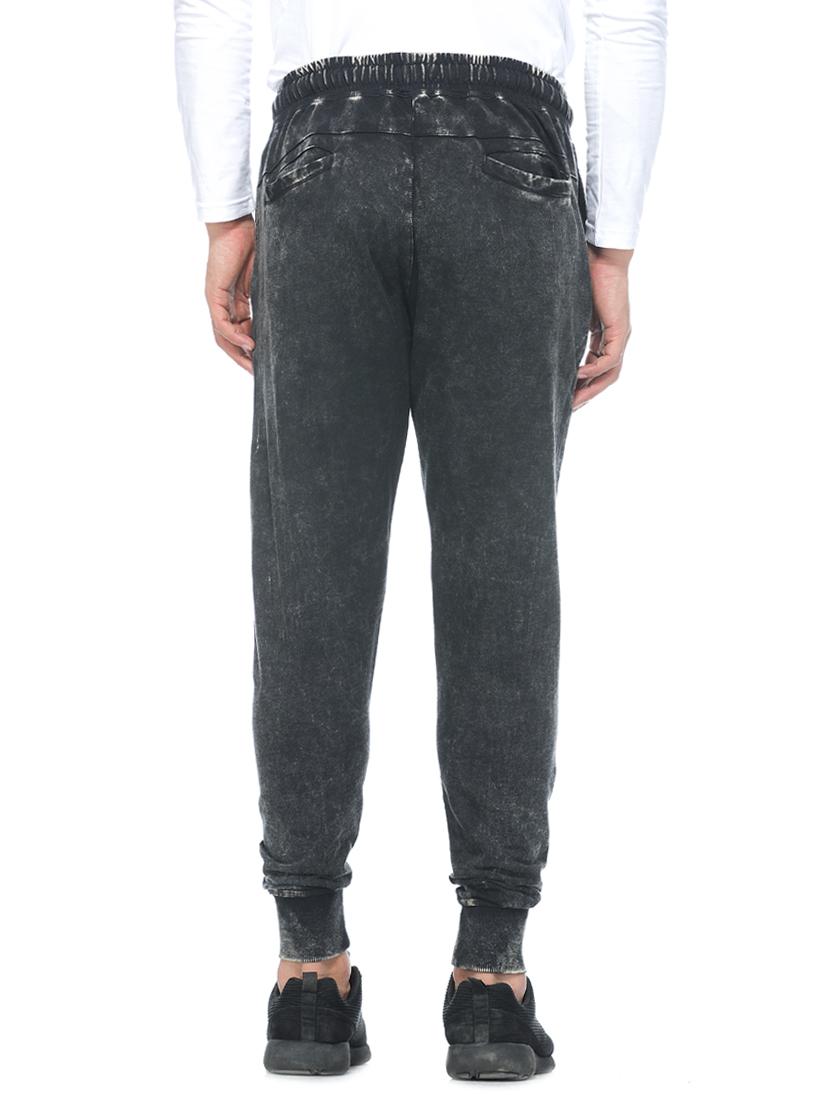 black cotton full length track pant - 14430847 - Zoom Image - 3