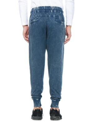 blue cotton full length track pant - 14430848 - Standard Image - 3