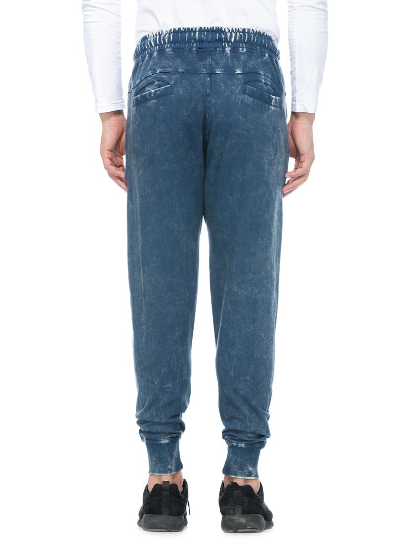blue cotton full length track pant - 14430848 - Zoom Image - 3