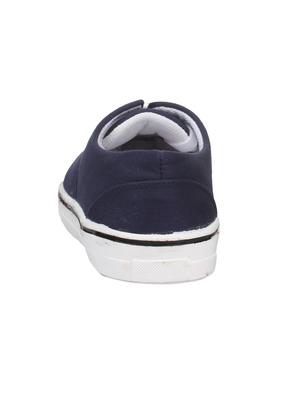 navy fabric laceup sneakers - 14432176 - Standard Image - 3