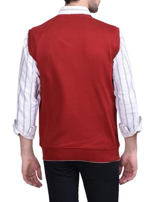 red cotton pullover - 14432399 - Standard Image - 3