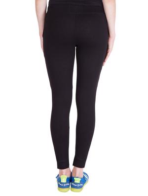 black cotton track pants - 14432410 - Standard Image - 3