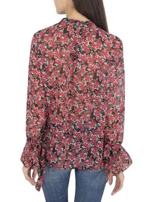 red floral georgette casual top - 14432694 - Standard Image - 3