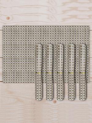 brown pvc dining mats set of 6 - 14432707 - Standard Image - 6