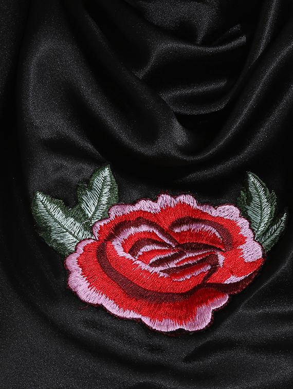 black satin scarf - 14432711 - Zoom Image - 3