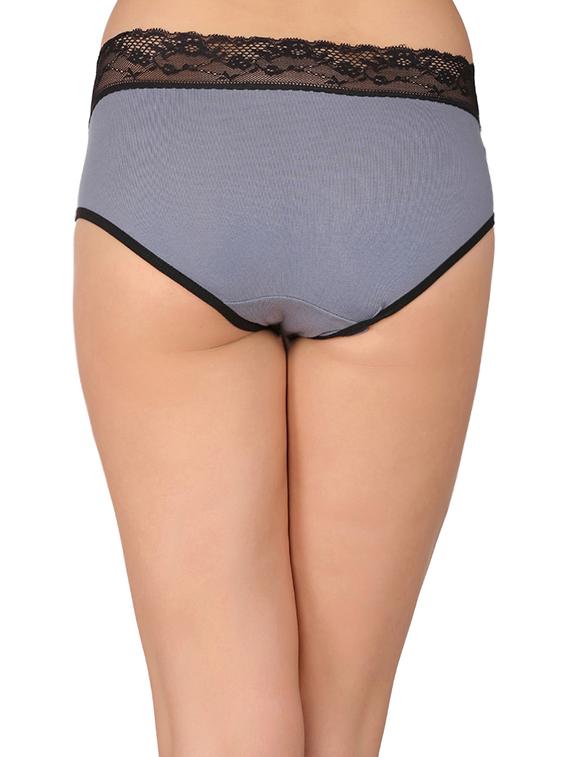 grey cotton hipster panty - 14432831 - Zoom Image - 3