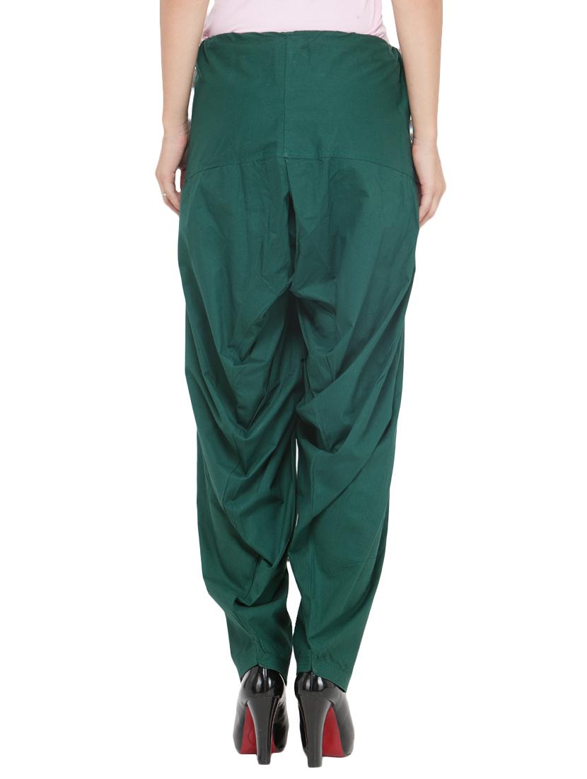 green cotton patiyala salwars - 14432952 - Zoom Image - 3