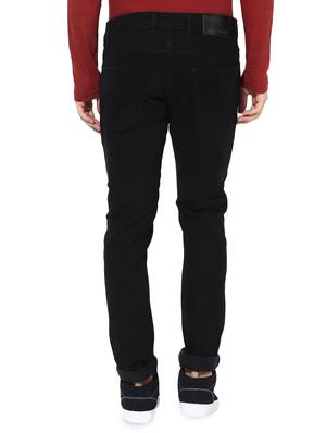 black cotton blend plain jeans - 14433196 - Standard Image - 3