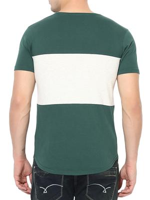 green cotton color block t-shirt - 14433267 - Standard Image - 3