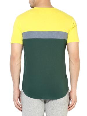 green cotton color block t-shirt - 14433270 - Standard Image - 3