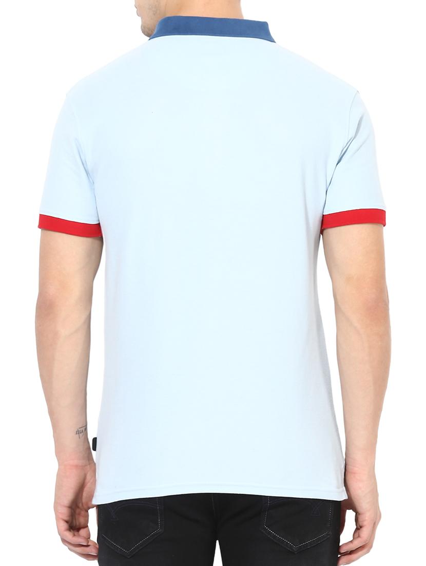 light blue cotton t-shirt - 14433277 - Zoom Image - 3
