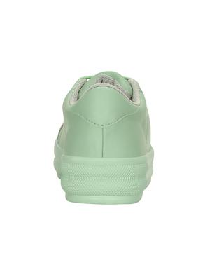 green faux leather laceup sneakers - 14434323 - Standard Image - 3