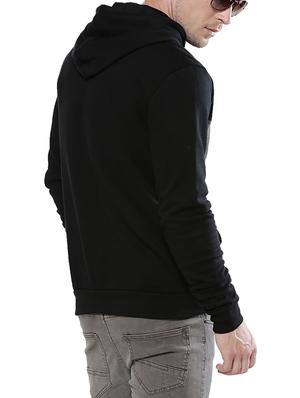 black cotton color block sweatshirt - 14435180 - Standard Image - 3