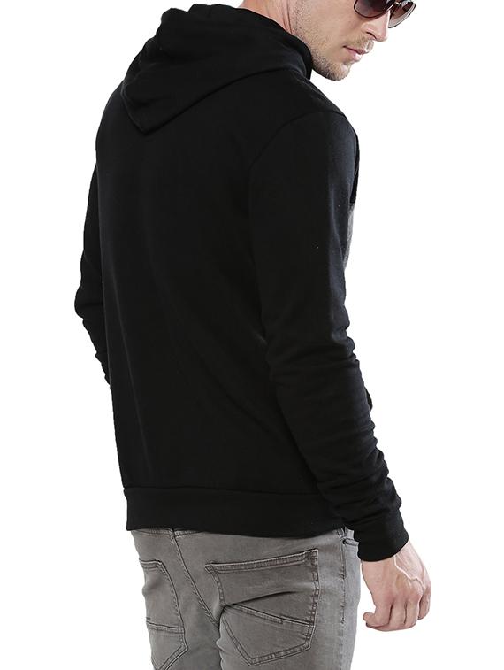 black cotton color block sweatshirt - 14435180 - Zoom Image - 3